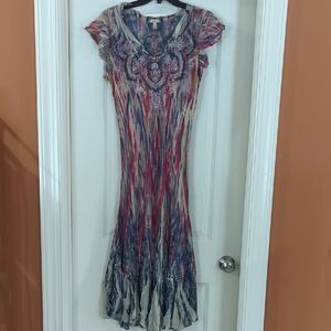 Reba Multicolor Patterned Maxi Dress